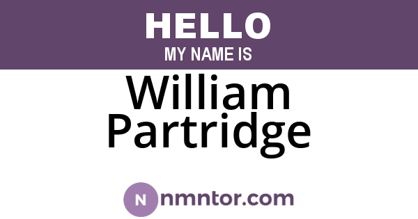 William Partridge