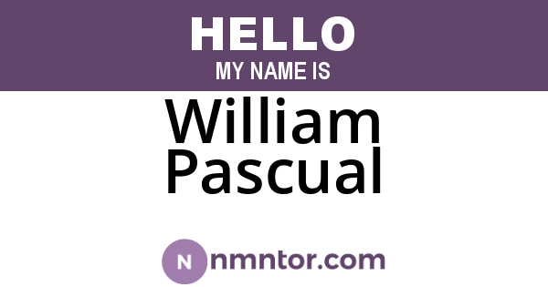 William Pascual