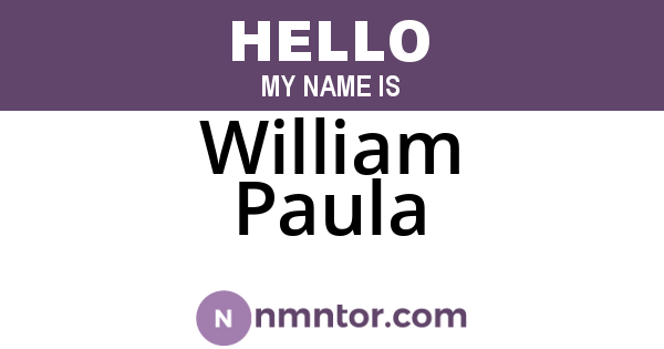 William Paula