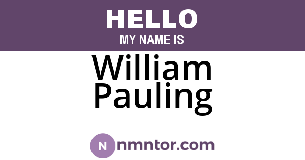 William Pauling