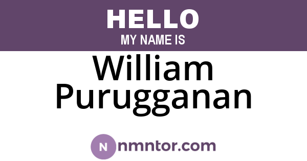 William Purugganan