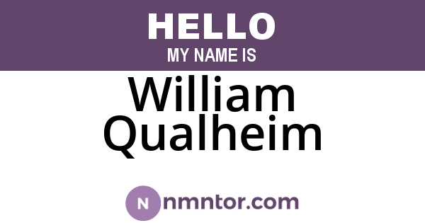William Qualheim