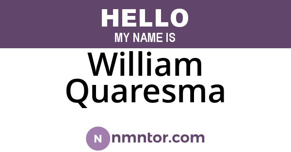 William Quaresma