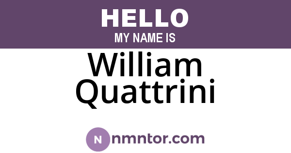 William Quattrini