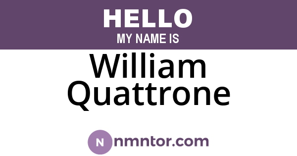 William Quattrone