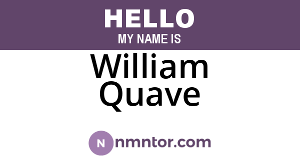 William Quave