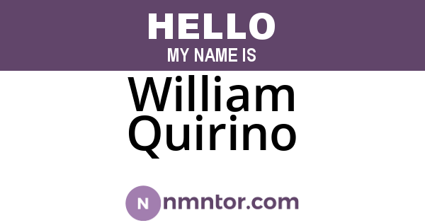 William Quirino