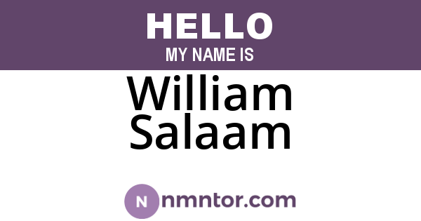 William Salaam