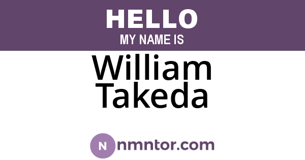 William Takeda