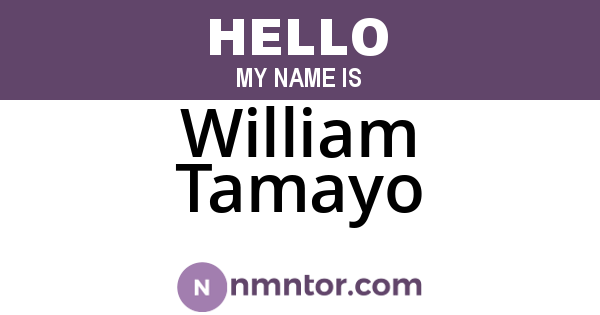 William Tamayo