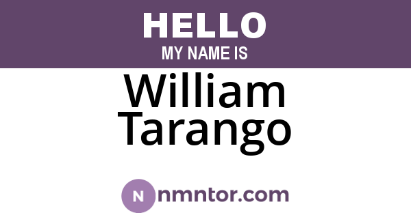 William Tarango
