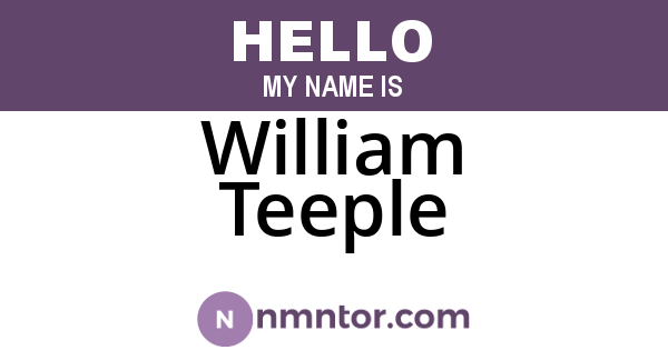 William Teeple