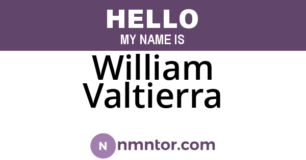 William Valtierra