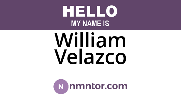 William Velazco