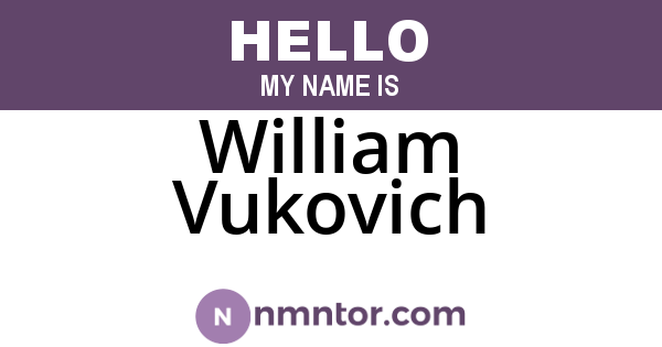 William Vukovich