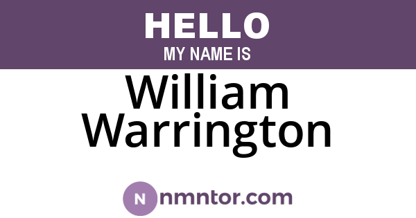 William Warrington