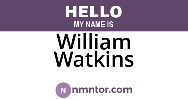William Watkins