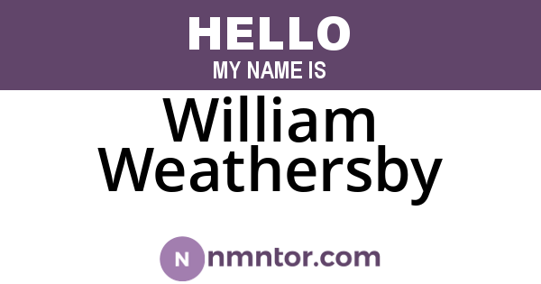 William Weathersby