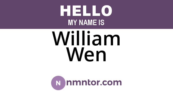 William Wen