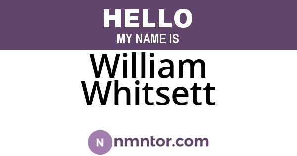 William Whitsett
