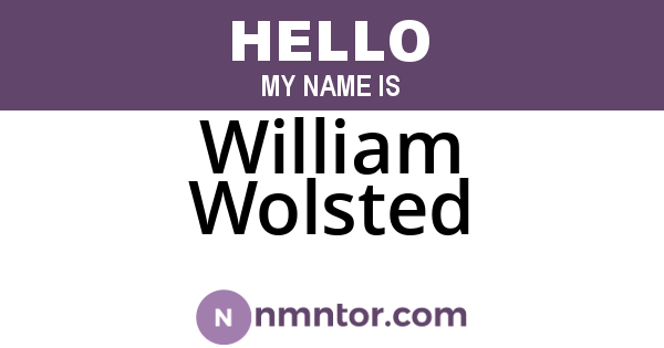 William Wolsted