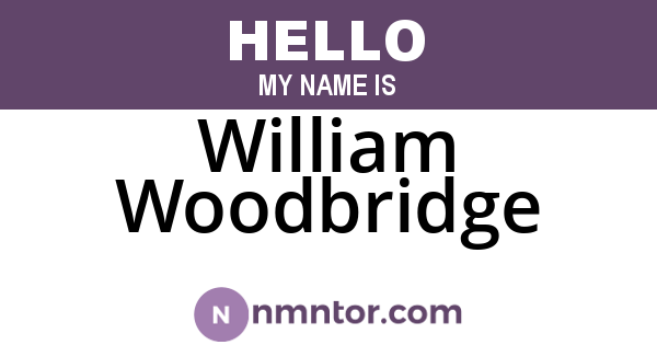 William Woodbridge