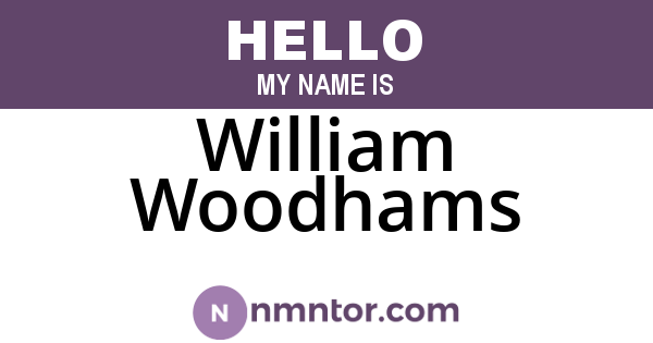 William Woodhams