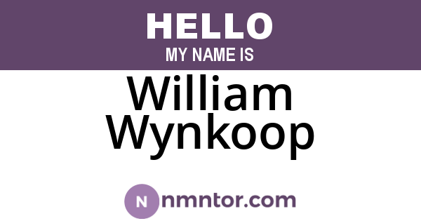 William Wynkoop