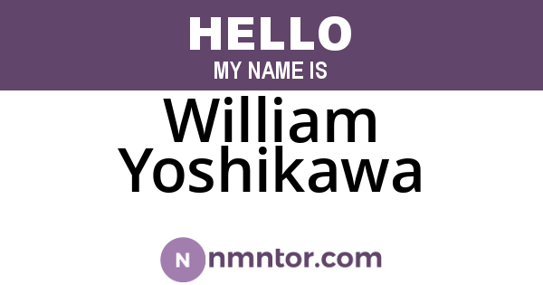 William Yoshikawa