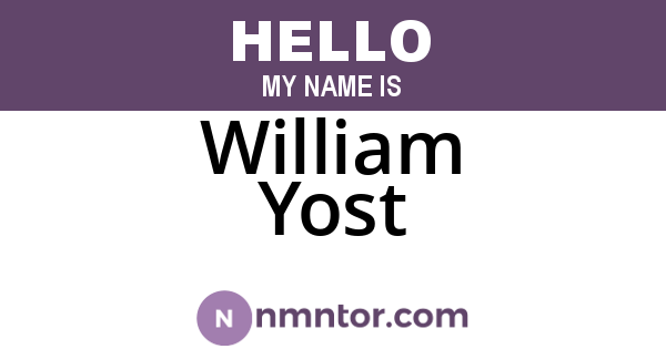 William Yost
