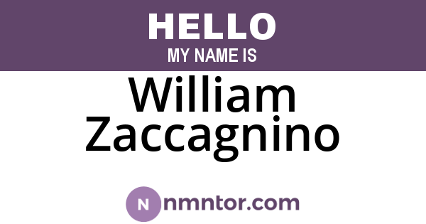 William Zaccagnino
