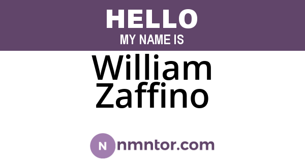 William Zaffino