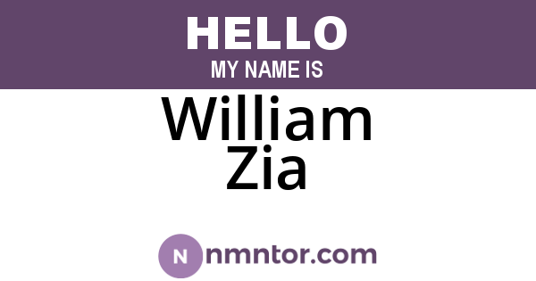 William Zia