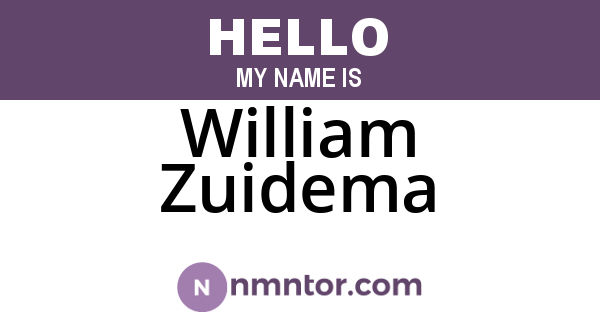 William Zuidema