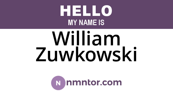 William Zuwkowski