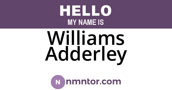 Williams Adderley