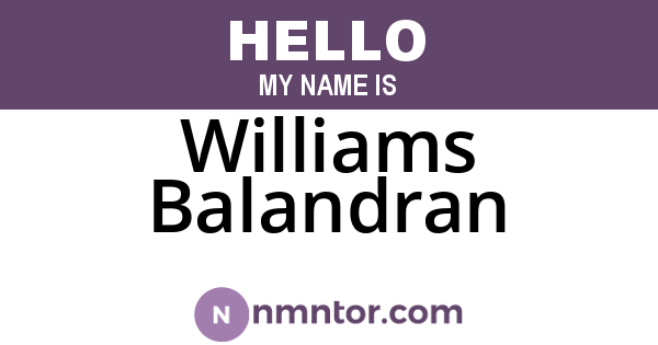 Williams Balandran