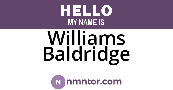 Williams Baldridge