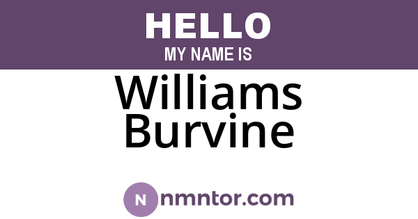 Williams Burvine