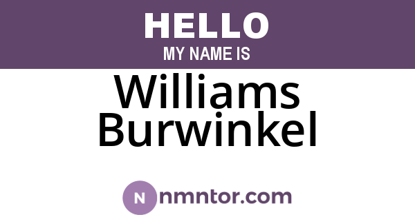Williams Burwinkel