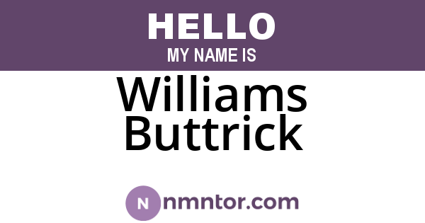 Williams Buttrick