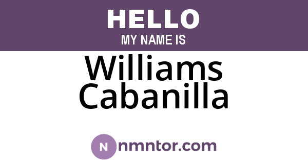 Williams Cabanilla