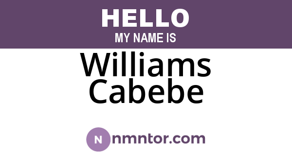 Williams Cabebe