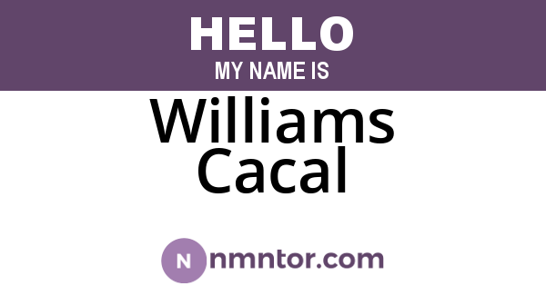 Williams Cacal