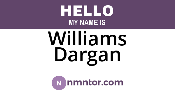 Williams Dargan