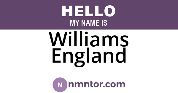 Williams England