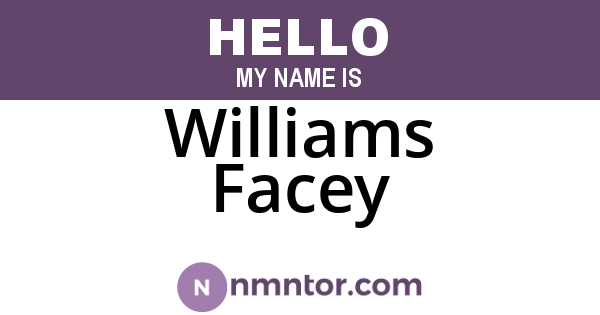 Williams Facey