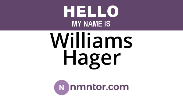 Williams Hager