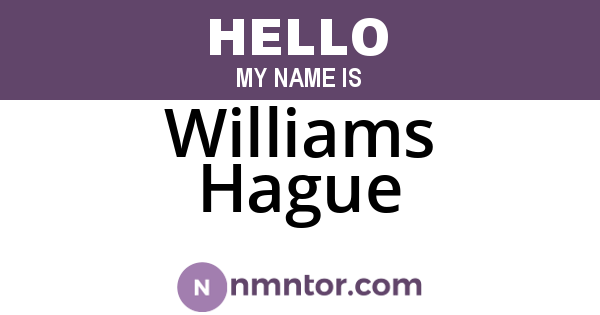 Williams Hague