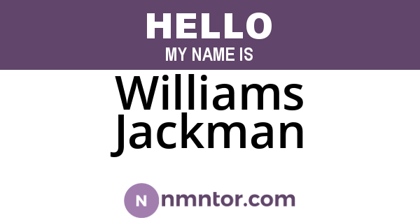 Williams Jackman